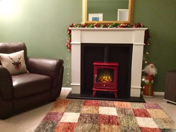 Welcome fire in the lounge